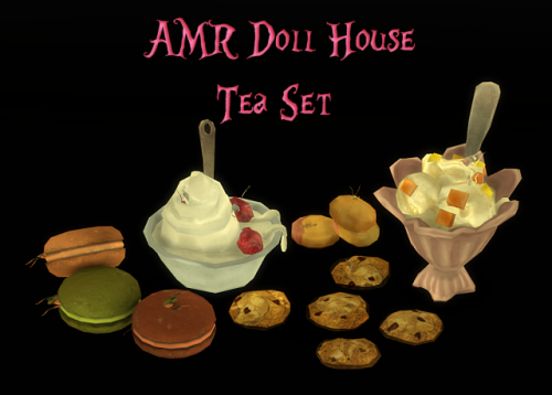 Alice Madness Returns: Doll House Tea SetOriginal by SadepaivaThis set include: macarons, ice cream,