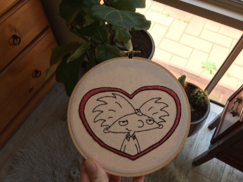 Hey Arnold Embroidery Hoop by @embroiderybyjessi (on Instagram/FB) Get it at etsy.com/au/shop/embroi