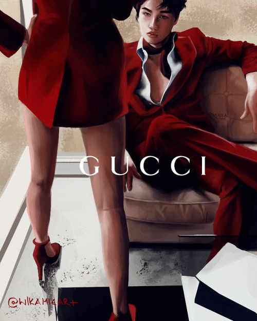  if Gucci chose Kai to model for their ad campaign it would probably look something a little bit lik