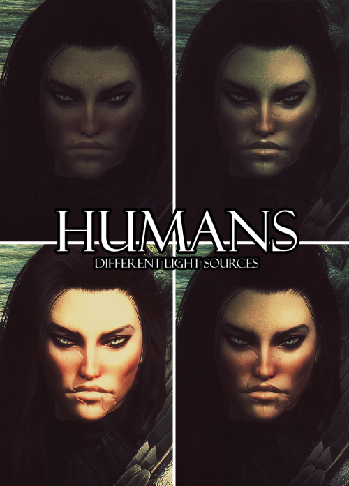 iamthekingofsass:  S M A S H I N . F A C Eby N A N A . B E A T S These are a set of custom face textures, for all elves (except orcs), bretons and humans. Not only do they not replace your current face textures, they are easy to apply through complexion