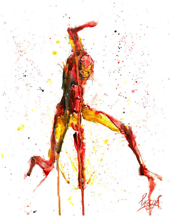 league-of-extraordinarycomics: Superhero Watercolor Paintings Created by Pascual