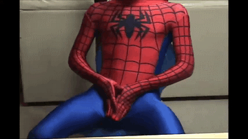 joegoat9:  Wear in spiderman bodysuit.Sit on computer chair and getting horny with hard bulge. Seems he is a super horny spiderman. And he is enjoying the feeling of that spidey bodysuit.More horny spidey motion,please. brucewayneisgay:  nasty spider…