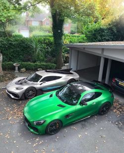 topvehicles: Mercedes-AMG One &amp; GT R via reddit 