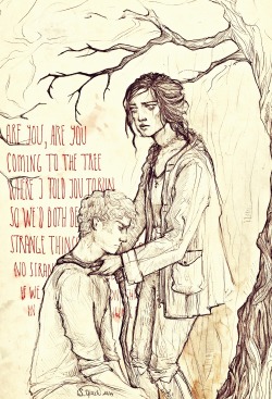 raskina:  The Hanging Treefinally watched Mockingjay and lemme tell you it fucked me up a lot.. anyway i love the hanging tree song so here you go: some creepy ass shit fan art. 