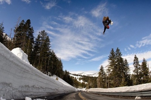 Tag a snowboarder below that would attempt gapping this road...