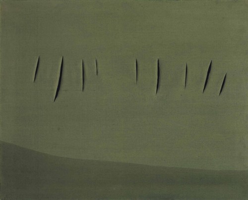 colin-vian:   Lucio Fontana (1899-1968) Concetto spaziale, Attese, 1959