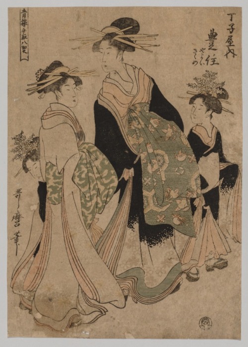 Courtesans and Attendants, Kitagawa Utamaro, 1753-1806, Cleveland Museum of Art: Japanese ArtSize: S