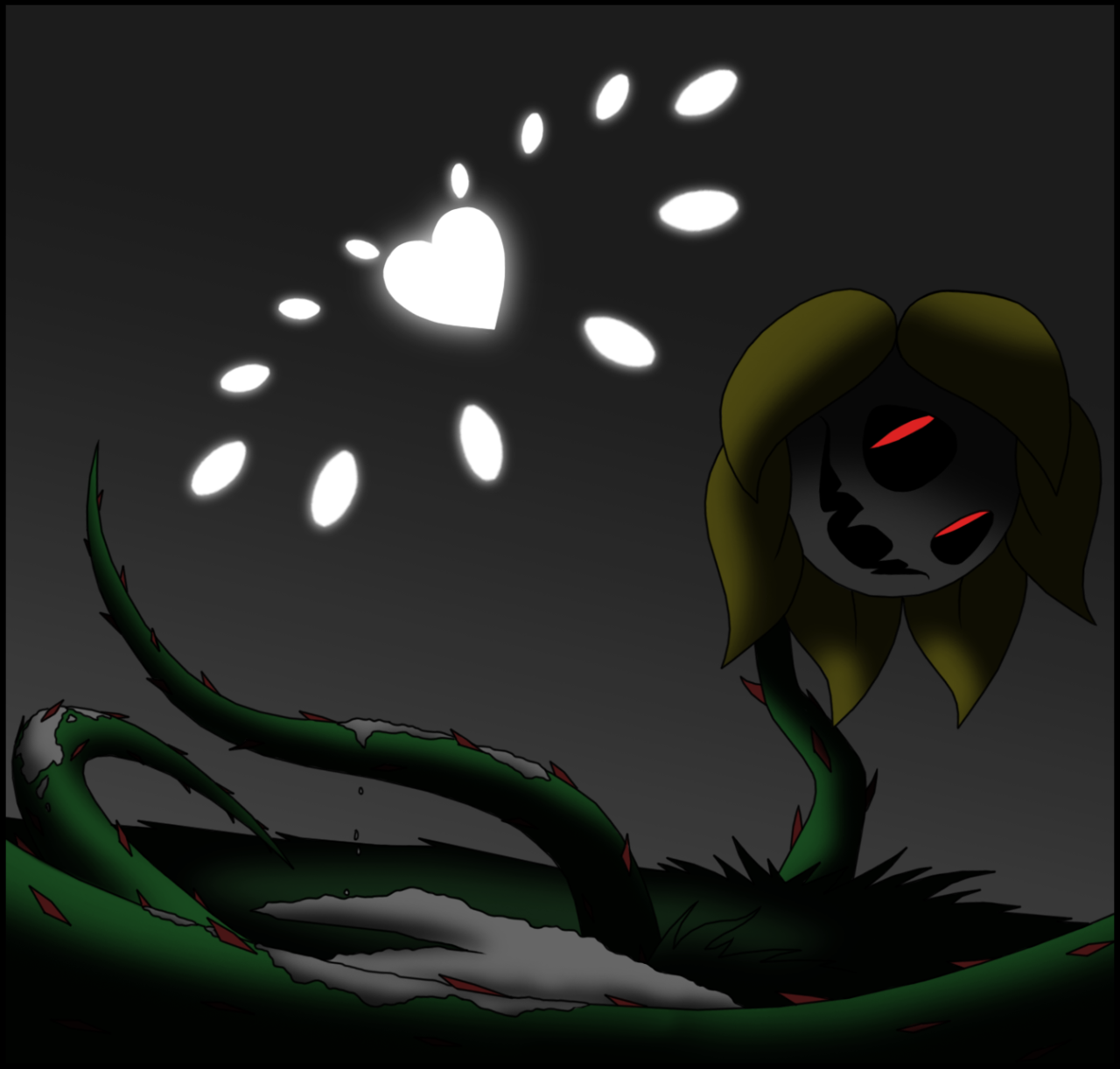 I never thought I'd draw Omega Flowey, since I consider the whole