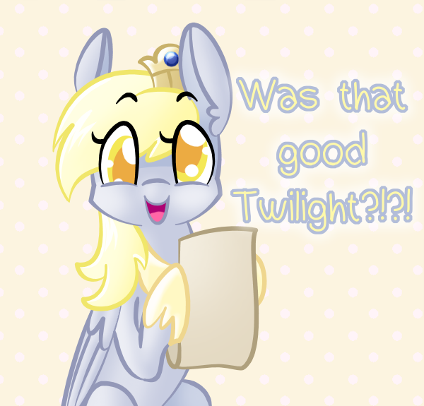 ask-princessderpy:  I think it was good! ((In the previous update, Derpy was talking