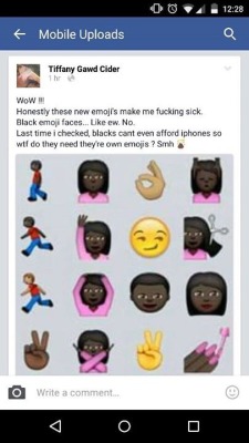 terryono:  khromejio:  knowlesminajfenty:  Racism is alive and well. Stop pretending it doesn’t exist.  flood that bitches inbox fuck that  her ass probably still has a 4s talking about blacks can’t afford iPhones