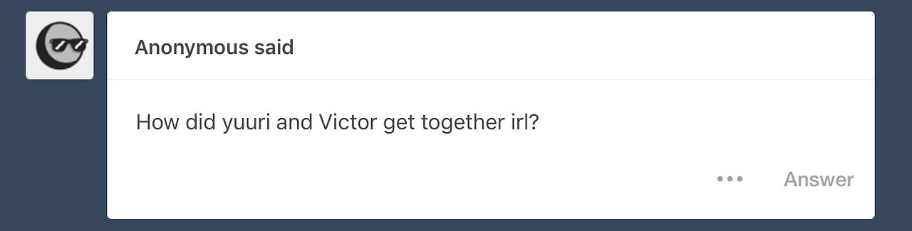 yoitv:  Yuuri: I think we’ve all accidentally asked out someone before in our life.Viktor: