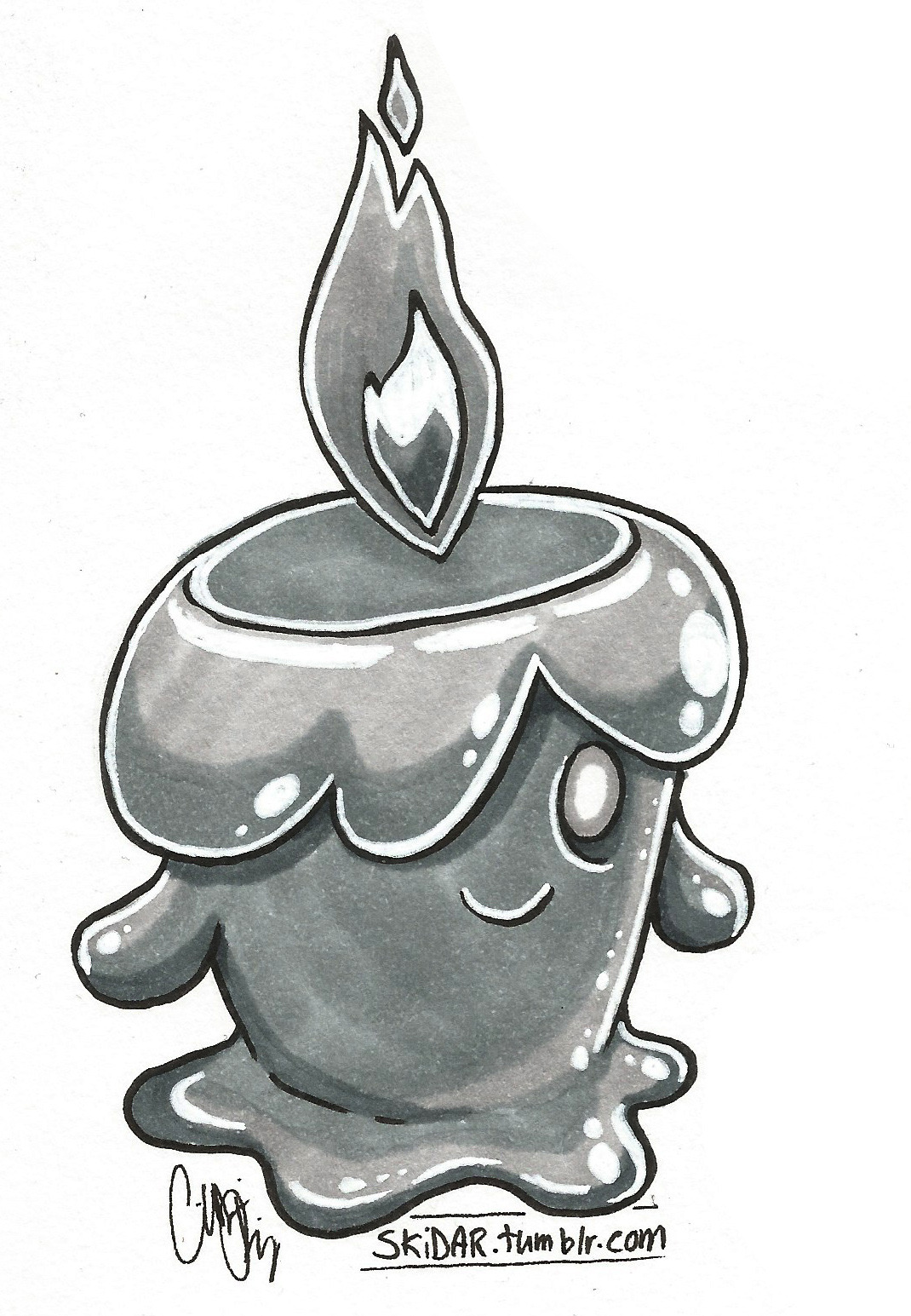 skidar:  Inktober Day 21: Drain Litwick’s flame grow larger as it drains and saps