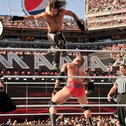 The Sickest Rko Ever ! Randy Cuts Your Head Off Seth ! #Wwe #Wrestlemania31 #Wrestling