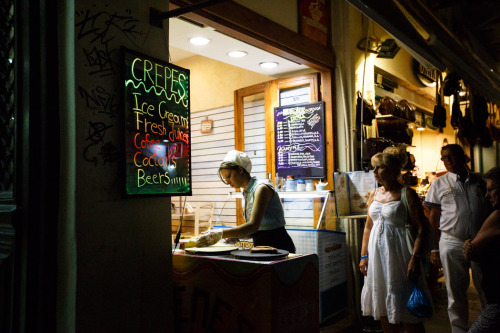 Creperie, Arkadiou, Rethymno, Crete .