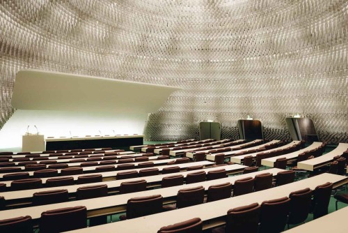 roomonfiredesign:  The Communist Party Headquarters by Oscar Niemeyer, 1972 Paris, France.