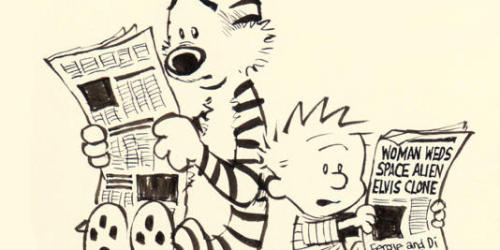 blondebrainpower:Calvin and Hobbes by Bill Watterson