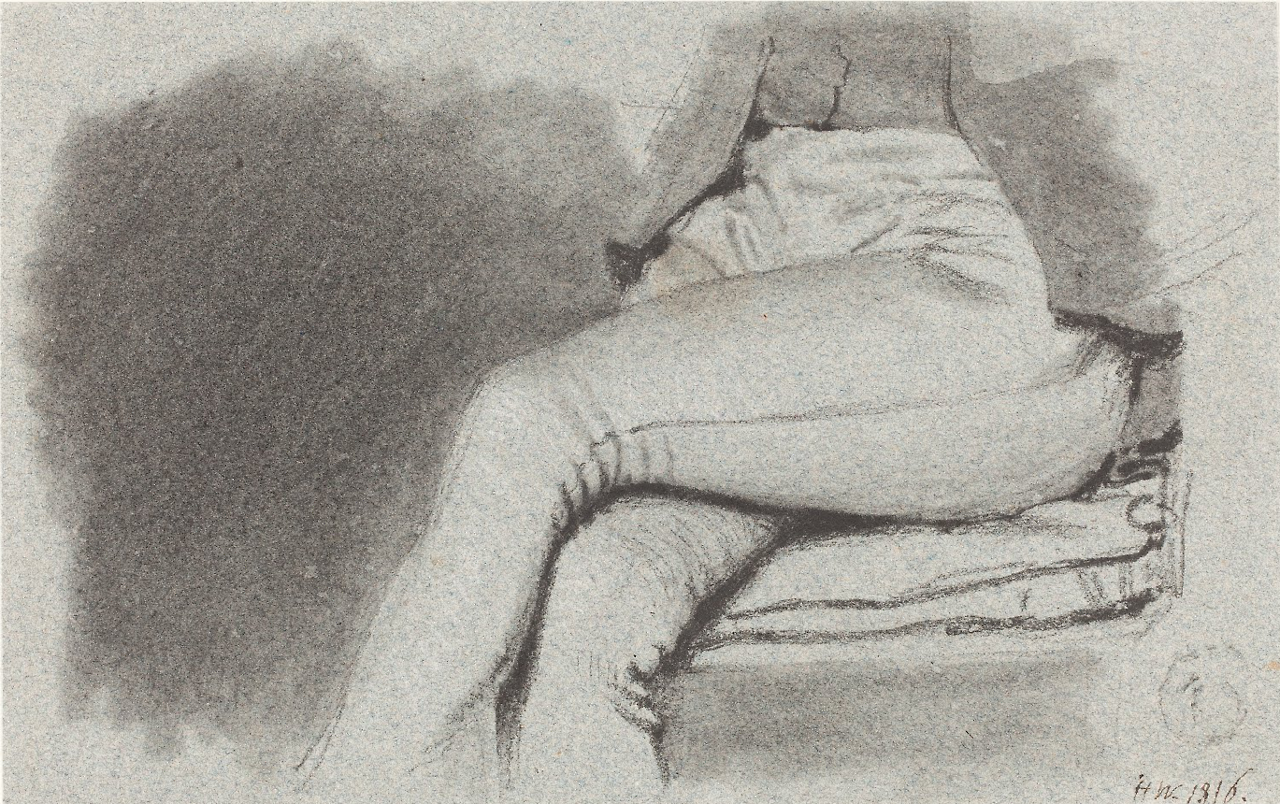 desimonewayland: Study of a Seated Man’s Legs Henry Wyatt 1816 NGA, Washington