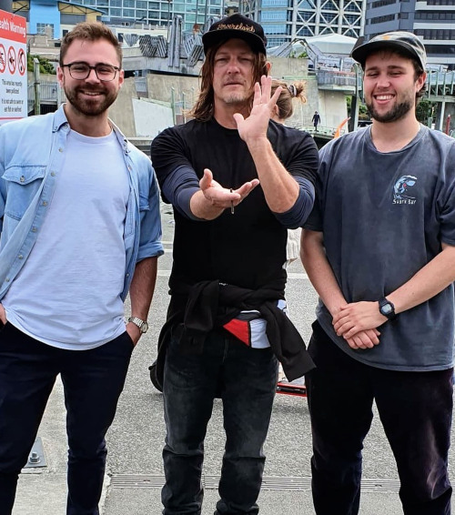 Norman Reedus, Dylan McDermott and Josh Brolin filming Ride with Norman Reedus in New ZealandPhoto C
