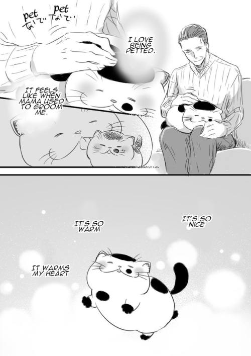 amondrask:theguineapig3:おじさまと猫　「スリスリ派」Ojisama to Neko: “Nuzzle Buddies”Notes: &ldqu