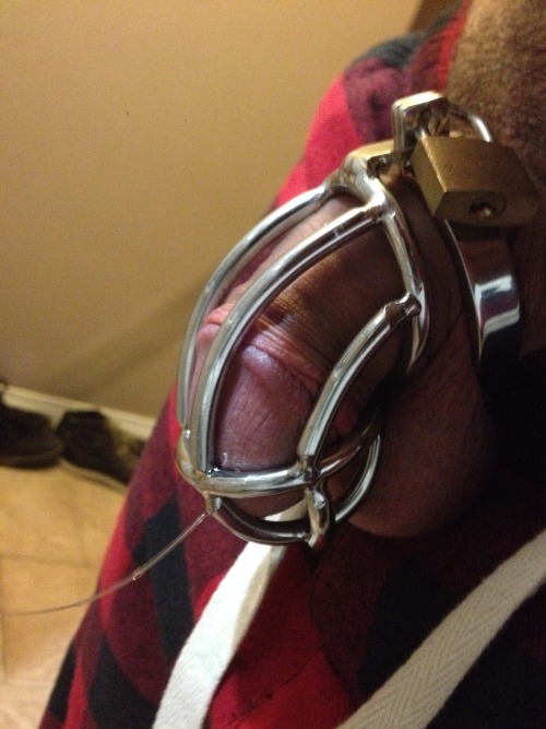 chastitychronicles: After a night out of fun I return to the cage, now I just need to get rid of the