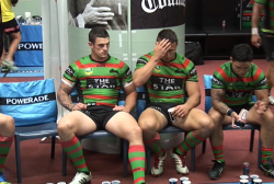 roscoe66:  Luke Burgess and Sam Burgess of the Rabbitohs in the sheds 