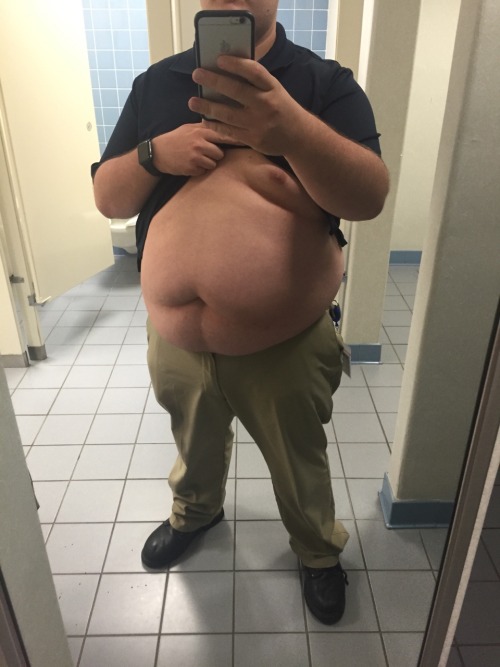 Porn Pics fattieboy1992:  Work belly.