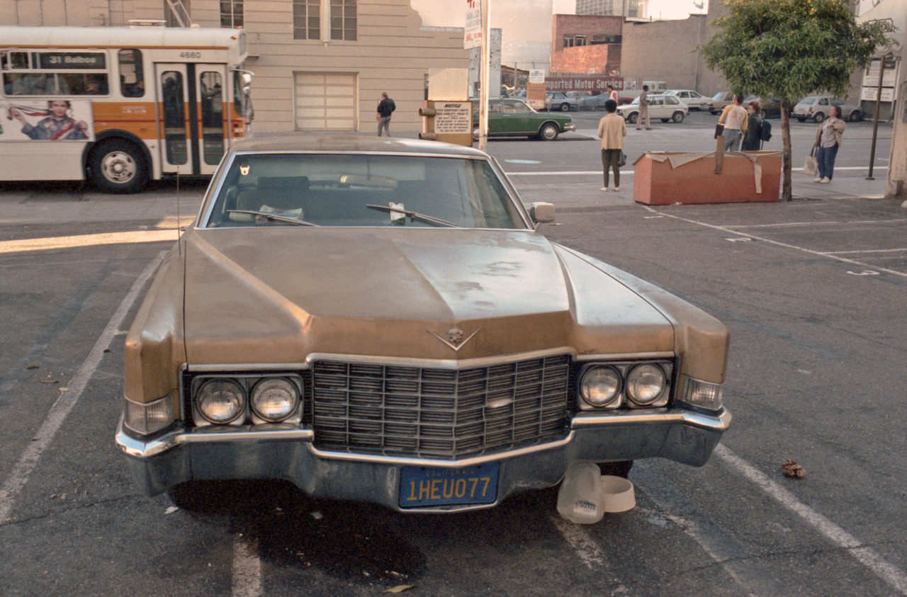 chrisjohndewittinamerica:  A ‘69 Cadillac Calais in a parking lot on Turk Street