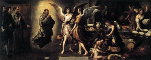 baroqueart: Angels’ Kitchen by Bartolomé Esteban Murillo Date: 1646