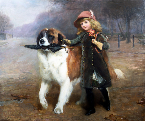 Off to School, Charles Burton Barber, 1883