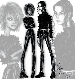 haydenwilliamsillustrations:  SCREAM ⚫️⚪️Michael Jackson &amp; Janet Jackson by Hayden Williams 