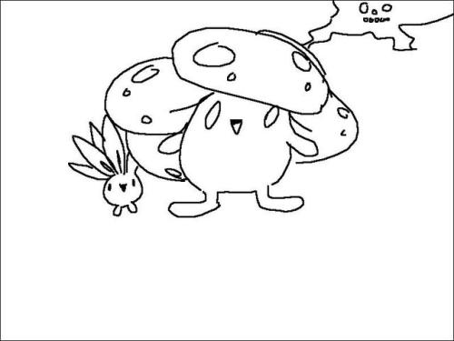 offegg:Grass/bug pokemon sketches