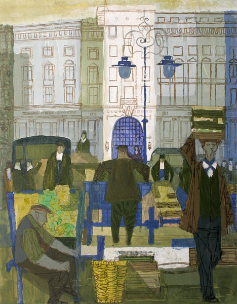 poboh:  Market Porters, Covent Garden, Charles Keeping. English (1924 - 1988) 