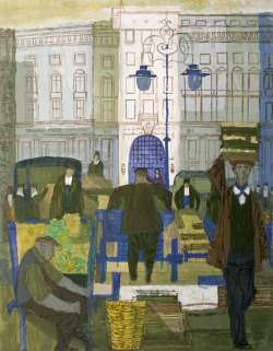 Poboh:  Market Porters, Covent Garden, Charles Keeping. English (1924 - 1988) 