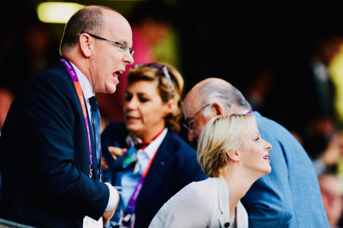 27 July 2012 | Prince Albert II of Monaco and Princess Charlene of Monaco during the Opening Ceremon