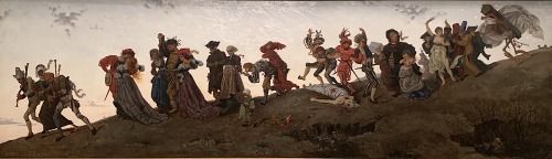 James Tissot, Voie des fleurs, voie des pleurs ou La danse de la mort, 1860, huile sur toile, 37,1 x