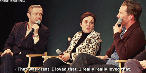 corneliapornelia:  Martin giving a very sweet answer to the question “what were your favourite memories filming series three?” 