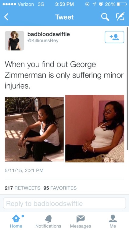 this-dick-is-not-for-sale: onlyblackgirl: George Zimmerman was shot in the face but only suffered mi