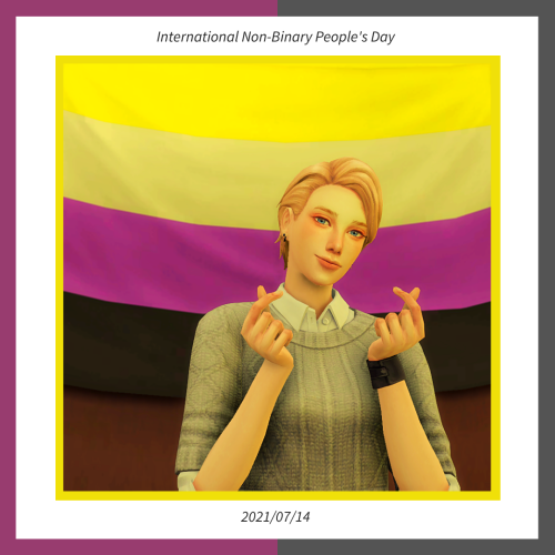 NonBinaryPeoplesDayShe/Her/They/Themname aithpose by @yorithesims