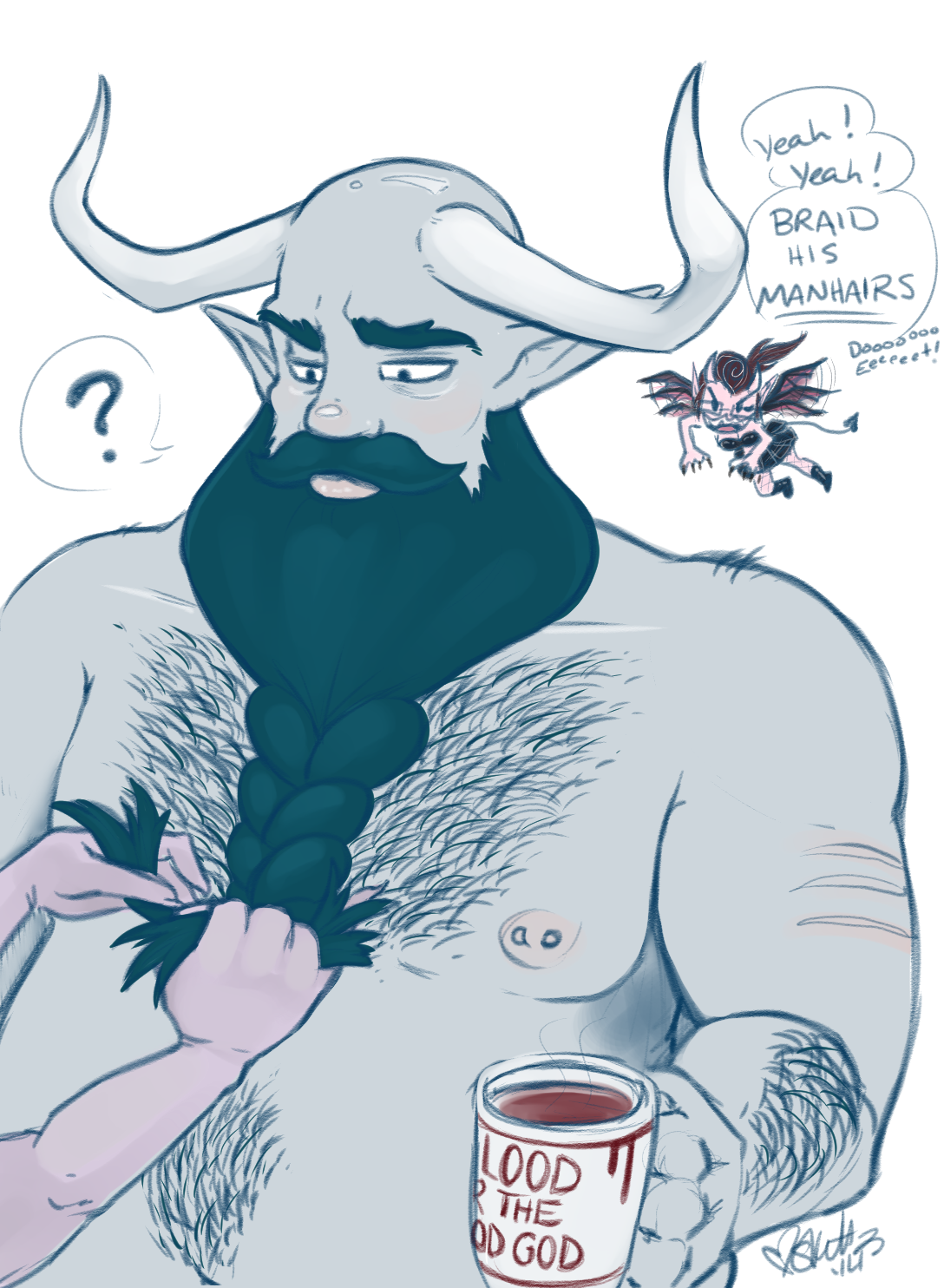 When Demonettes see devils. Hahaha XD @atlas290 Skuttz thought it would look cute
