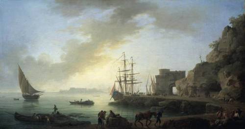 Mediterranean Port at Dawn, Claude-Joseph Vernet, ca. 1750