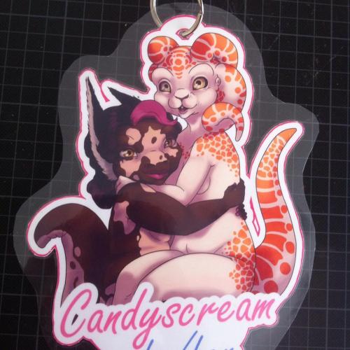 ganryusasaki:  I drew Candyscreams badge. I colored an old drawing of mine she liked. #badge #furry 