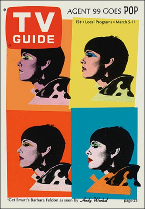 theswinginsixties:  ‘Get Smart’s Barbara Feldon by Andy Warhol on the cover of TV Guide, March 5, 1966. 