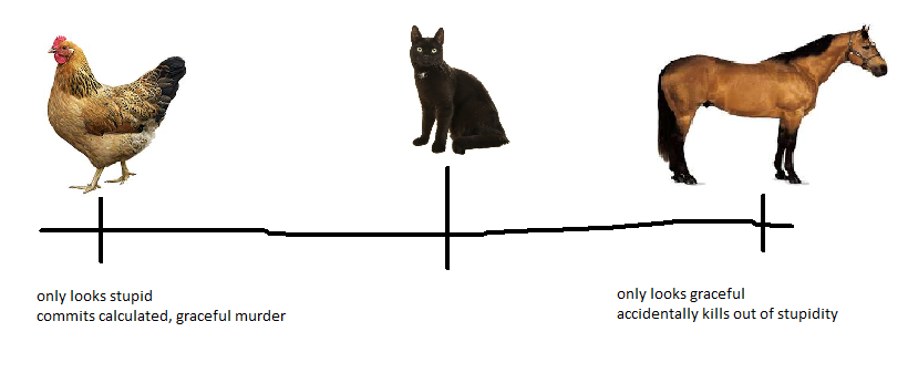i drew a scale to illustrate how misleading animal appearances can be