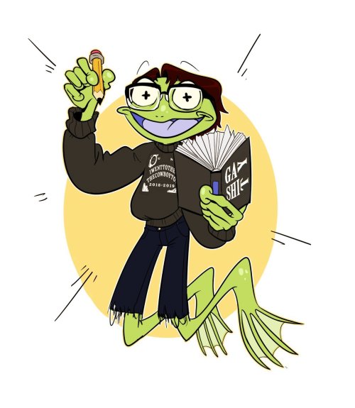 translightyagami:amazing amazing @puropoly drew my Kermitsona poifectly! please commission them post