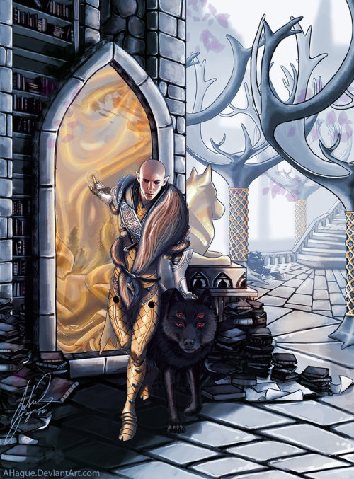 renanlavellan:Dragon Age Inquisition - Solas leaves by AHague