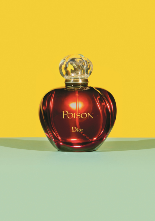 Perfume photography in Sali Hughes’ Pretty Iconic: Poison by Dior (1985), Shalimar by Guerlain