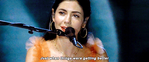 Marina PerformsTo Be Human Live In Manchester On May 10, 2019.