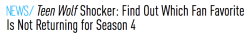 notanotherteenwolfpodcast:   &ldquo;Isaac is not returning next season. That’s going to be a big surprise for a lot of people.&rdquo; Boom. Teen Wolf fans, prepare for the loss of another fan favorite. Following the shocking death of the MTV hit’s