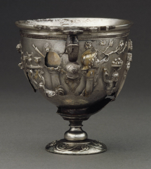 theancientwayoflife:~ Cup with Bacchic motifs in high relief. Culture: Roman Date: early A.D. 1st ce