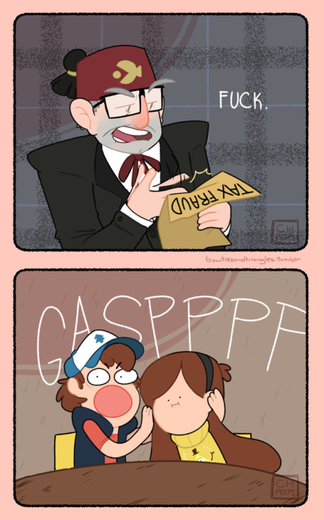 bowtiesandtriangles: its joke!! and grunkle stan’s proud of ya kiddo!!! her innocence! DX>